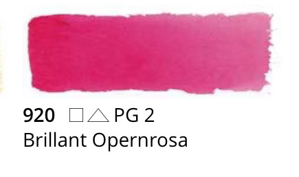 Foto einer Farbprobe der Awarellfarbe mit dem  Namen „Opernrosa“