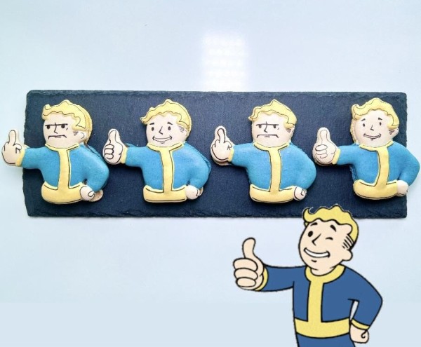 Fallout vault boy macarons