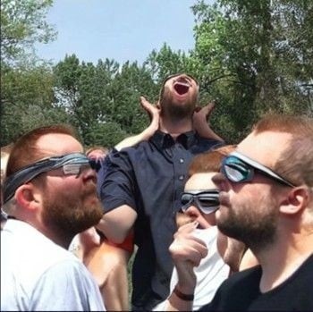 AI generated image of Christians rapturing during an eclipse