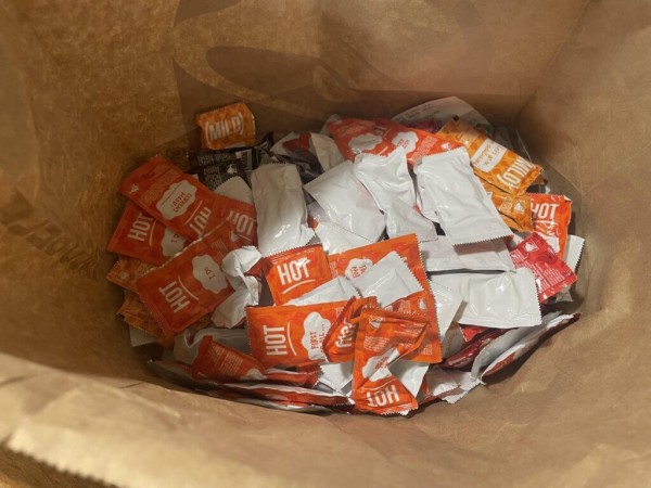 They asked how much hot sauce I wanted, I said all of it