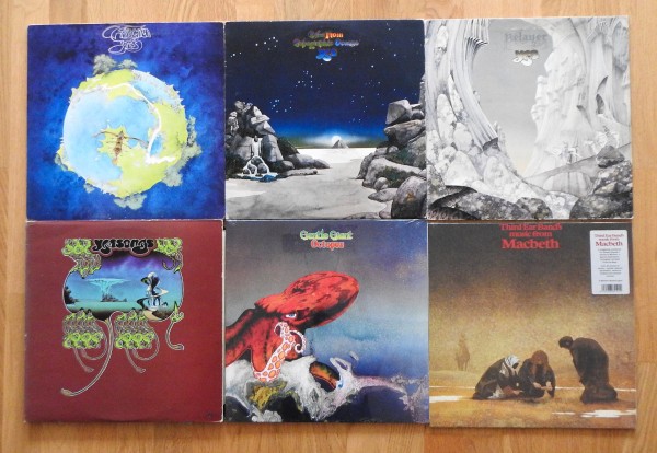 Records with album art by Roger Dean: Yes - Fragile, Yes - Topographic Oceans, Yes - Relayer, Yes - Yessongs, Gentle Giant - Octopus, Third Ear Band - Macbeth