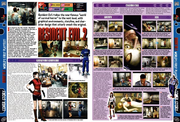 Coming Soon feature for Resident Evil 2 on PSone from CVG 194 - January 1998 (UK)
