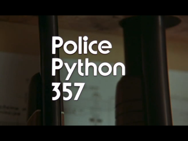 the title card for Police Python 357 (1976)
