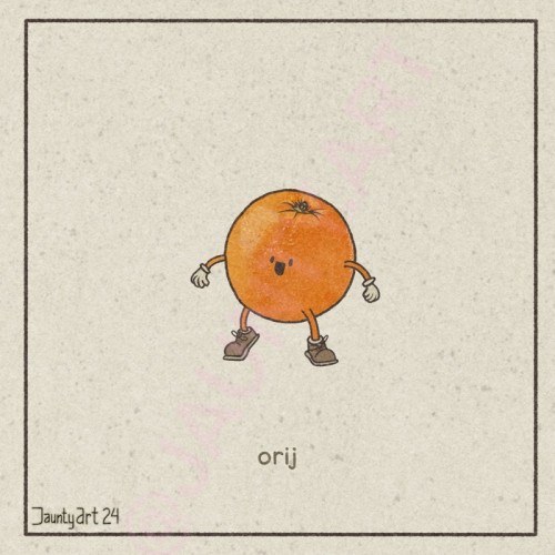 orij 
(Here is an illustration of orij. Orij is an orange as said by a two year old)