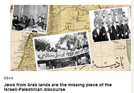  Ideas
Jews from Arab lands are the missing piece of the Israeli-Palestinian discourse

A collage of old black and white photos of Jews expelled from Muslim nations superimposed over a faded beige color map.