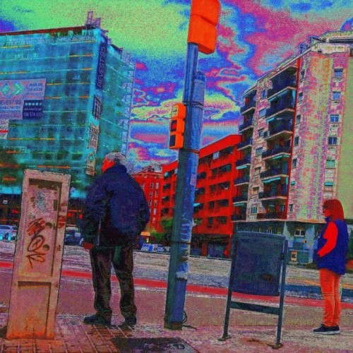 Barcelona databending glitch street photography, made with Audacity and the GNU Image Manipulation Program.