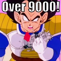 Vegeta "over 9000" meme