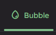 The Bubble timeline tab from the Sharkey interface. The icon is a stylized water droplet.