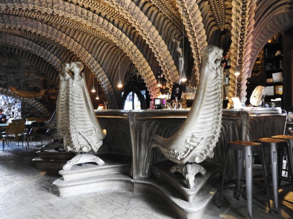Photo of the bar designed by HR Giger