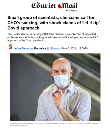 Small group of scientists, clinicians call for CHO’s sacking, with shock claims of ‘let it rip’ Covid approach
The Health Minister is backing CHO John Gerrard, as a collection of respected professionals call for his sacking, amid claims his office adopted an “unscientific” approach to the Covid pandemic.
 Jackie Sinnerton Exclusive @JSinnerton May 5, 2024 - 12:00AM
