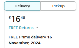 Amazon Prime - delivery November 2024!