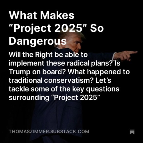 Screenshot of my latest “Democracy Americana” newsletter - the third and final part of a series about “Project 2025”: “What Makes ‘Project 2025’ So Dangerous: Will the Right be able to implement these radical plans? Is Trump on board? What happened to traditional conservatism? Let’s tackle some of the key questions surrounding ‘Project 2025’”