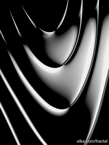 Minimalist fractal art, elegant black and white design for your home or office walls