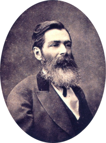 Vintage portrait of a bearded man (José de Alencar).