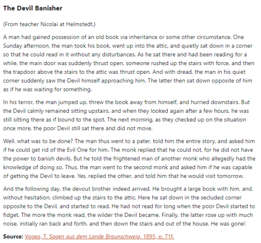 German folk tale "The Devil Banisher". Drop me a line if you want a machine-readable transcript!