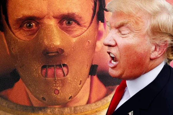An image of Hannibal Lecter next to an image of Donald Trump.