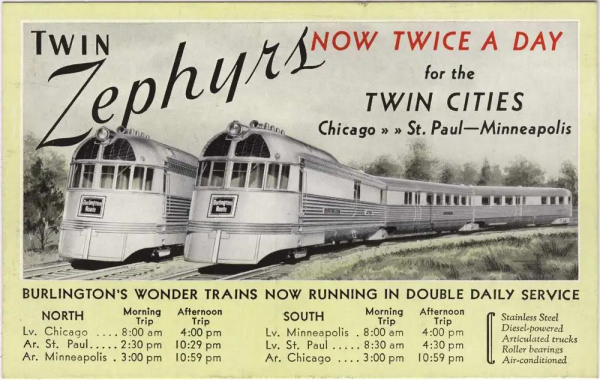 Twin Zephyrs Now Twice a day for the Twin Cities