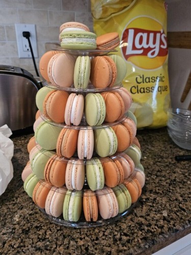 Macaron tower I made for my sister's bridal shower