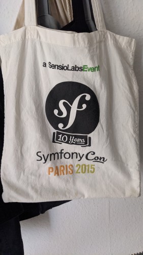 The 10 years aniversary bag of Symfony. It was available at SymfonyCon Paris some years ago.