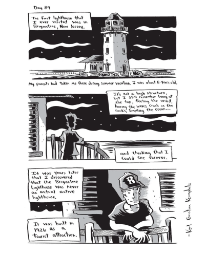 “The idea of a lighthouse: a lonely, melancholic, meditative place that few notice until needed.” Thinking about friends, family, strangers, and lighthouses. Page 1 of 2.