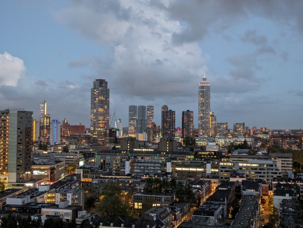 Rotterdam Skyline in Twilight