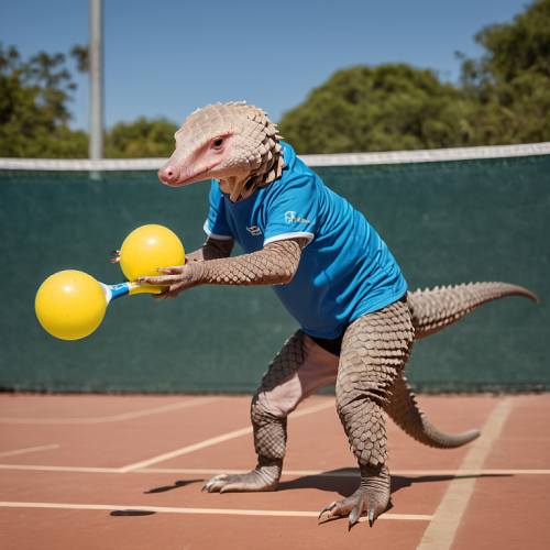 AI generated art
A pangolin playing pickleball, except the AI does not know what pickleball is so the racket ends in another ball...
