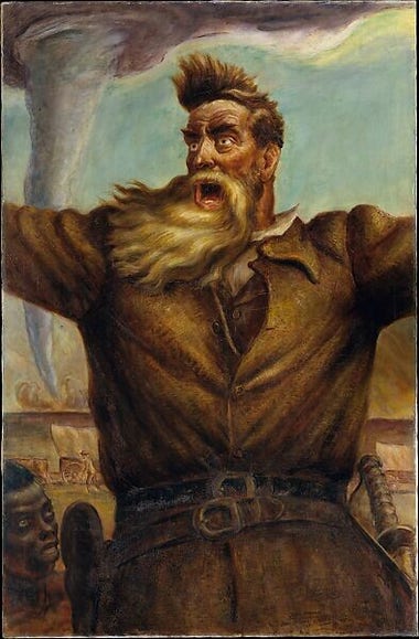 Famous oil, painting of John Brown, 19th century abolitionist.