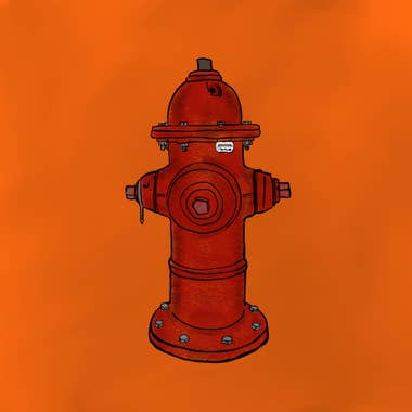 Sketch of a fire hydrant