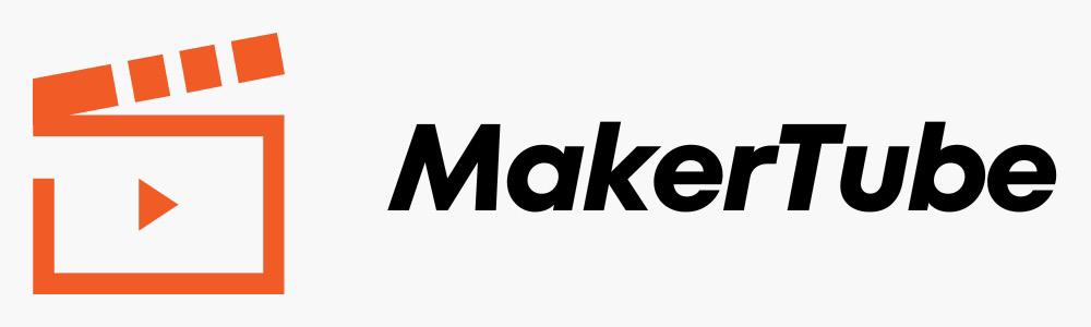 Film clap with MakerTube text logo