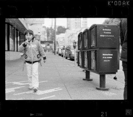 kid walking in San Francisco