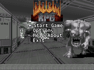 Title screen of Doom RPG.