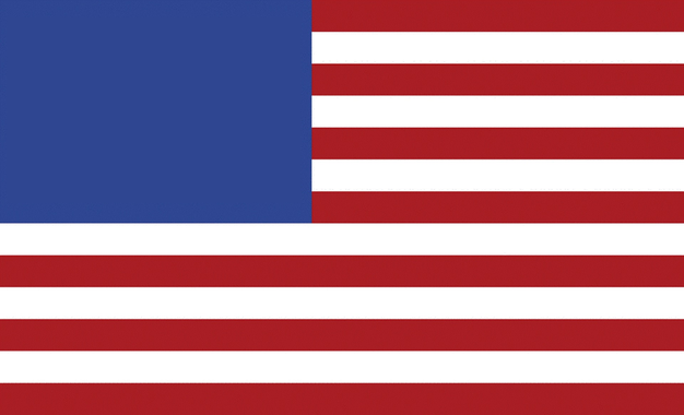 A US flag with no stars