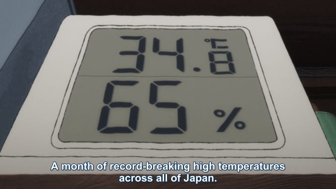 August 2018. A month of record-breaking high temperatures across all of Japan.  thermometer: 34.8°C | 65%