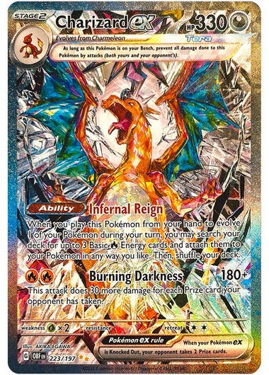 Charizard EX Tera special illustration for Obsidian Flames