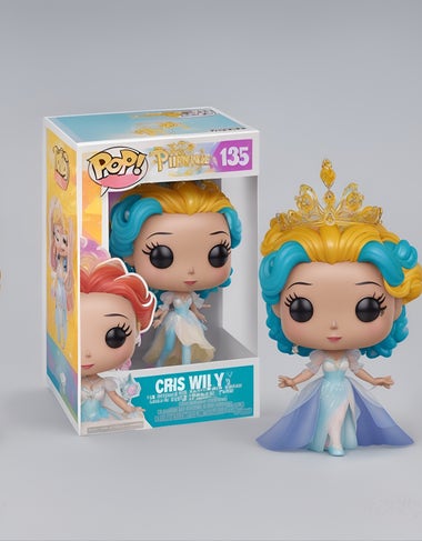 An image created using AI that depicts a fictional Funko Pop figure of a Princess labeled “Cris Wily”