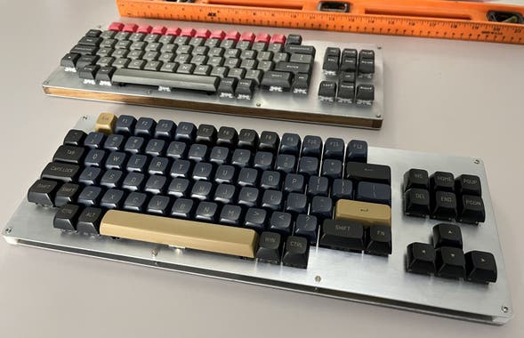 Two custom built keyboards