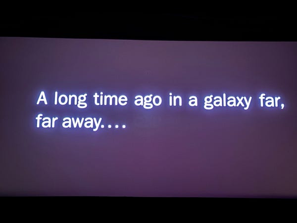 A long time ago in a galaxy far, far away….