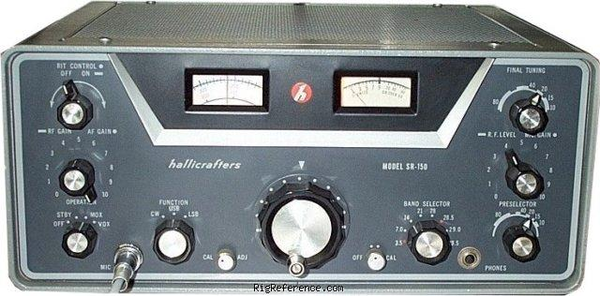 Hallicrafters 150 photo from the Interwebs, an old "boat anchor" radio