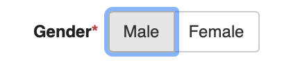 Archaic gender selection prompt with options for Male and Female, and nothing else.