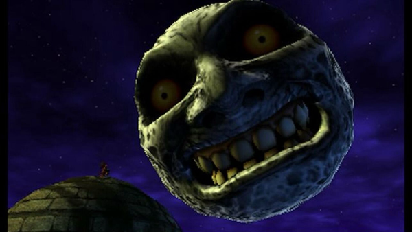 The freaky ass moon with a weird monster face from The Legend of Zelda: Majora’s Mask