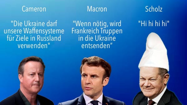 Kameron Macron Scholz Statements zur Unterstützung der Ukraine