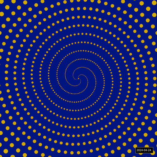 Criação de uma espiral de círculos