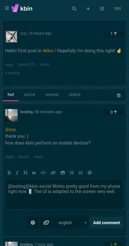 The screenshot of this reply on kbin.social