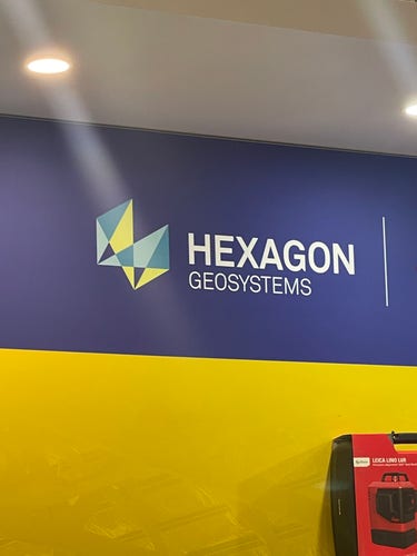 Hexagon Geosystems. The logo is not a hexagon. 