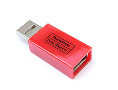 Red "USB condom" data blocker