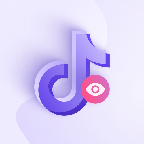 An illustration of the TikTok logo with an eye icon overlaid on it. 