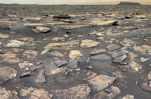 NASA’s Curiosity rover continues to search for signs that Mars’ Gale Crater conditions could support microbial life. Photo credit: NASA/JPL-Caltech/MSSS.