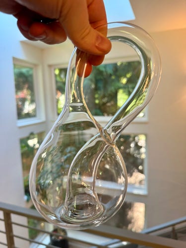 A glass Klein bottle