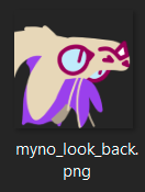 an emote of me craning my head back 180 degrees to look straight behind me, called myno_look_back