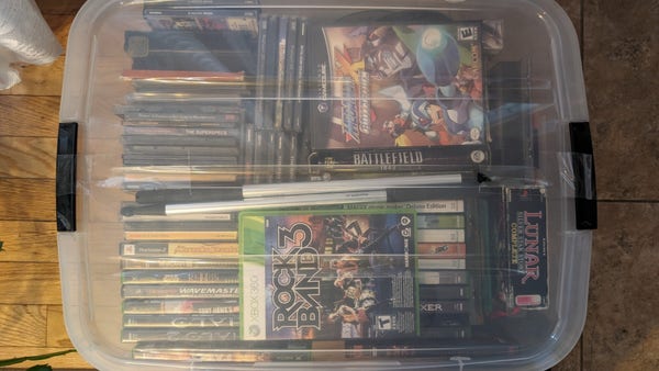 A tub of old PS1 to Xbox 360 era games I just recovered.